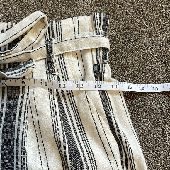 CI SONO COTTON BLEND BLUE/WHITE STRIPPED WIDE-LEG ETHAN PANTS SIZE M - Picture 9 of 13